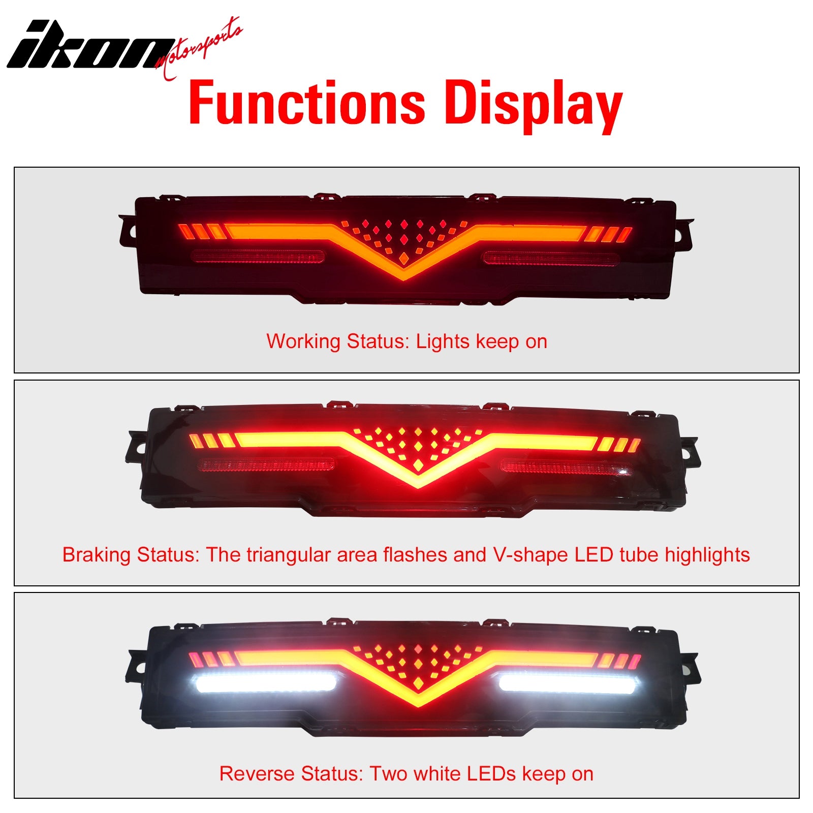 Fits 22-25 Subaru BRZ LED Rear Bumper Reverse Brake Light Assembly Smoked Len