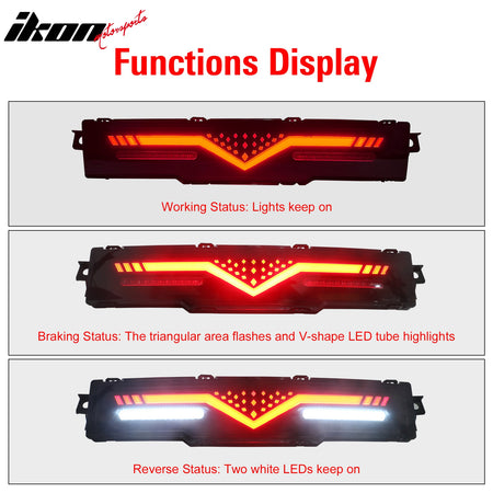 Fits 22-25 Subaru BRZ LED Rear Bumper Reverse Brake Light Assembly Smoked Len