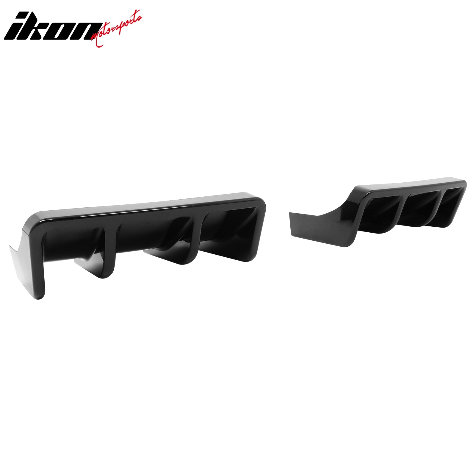 Fits 22-26 Toyota GR86/Subaru BRZ JDM Style Gloss Black PP 2PC Rear Diffuser Fin