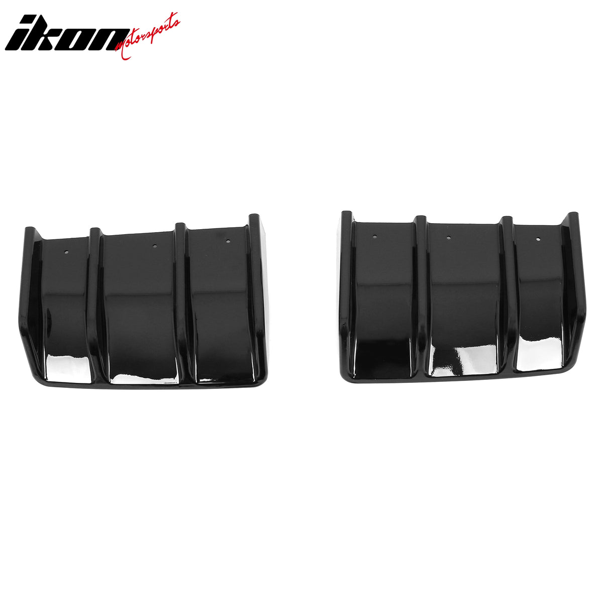 Fits 22-26 Toyota GR86/Subaru BRZ JDM Style Gloss Black PP 2PC Rear Diffuser Fin