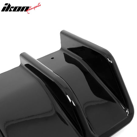 Fits 22-26 Toyota GR86/Subaru BRZ JDM Style Gloss Black PP 2PC Rear Diffuser Fin