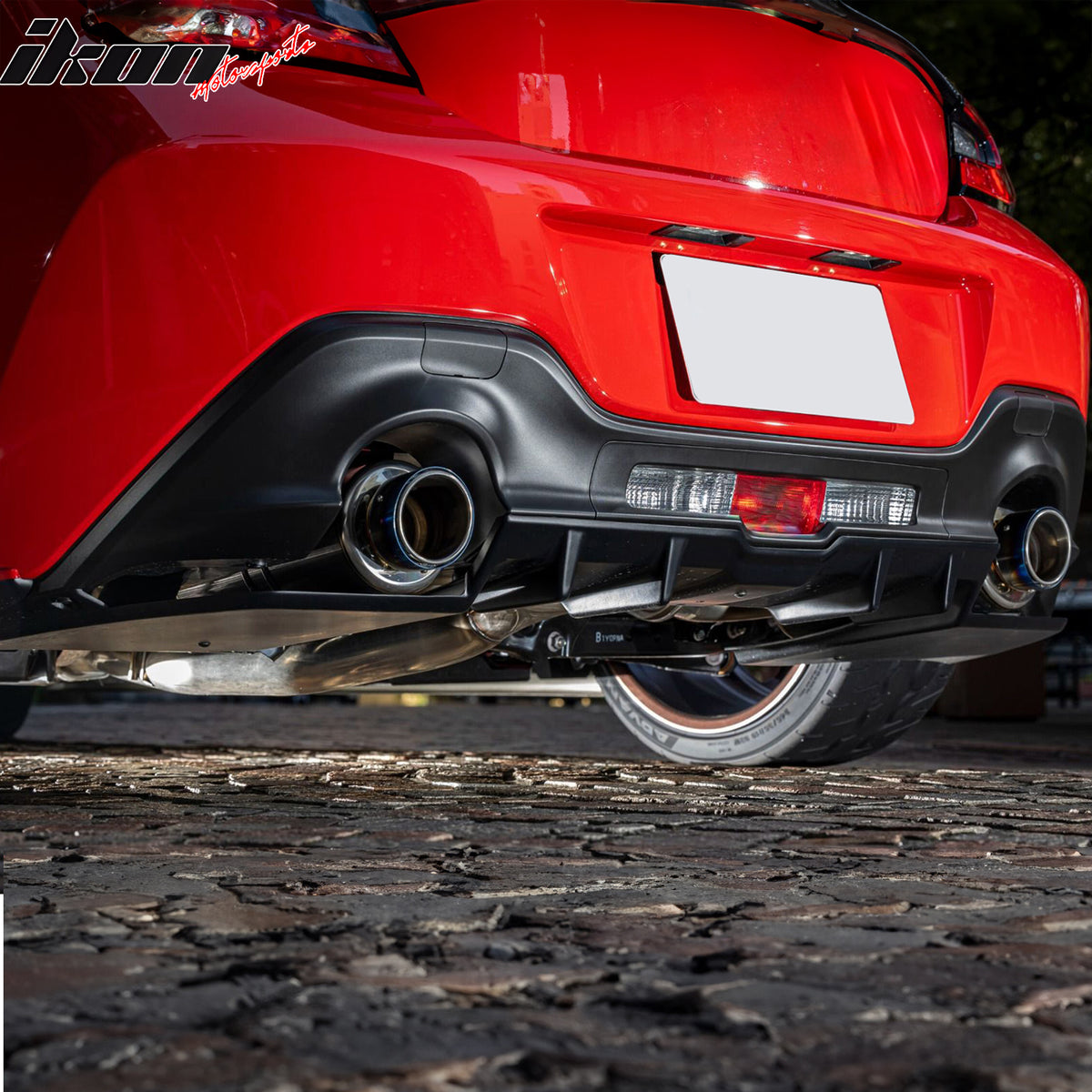 For 22-26 Toyota GR86/Subaru BRZ Rear Bumper Diffuser Akea Style PU AERO VORTEX