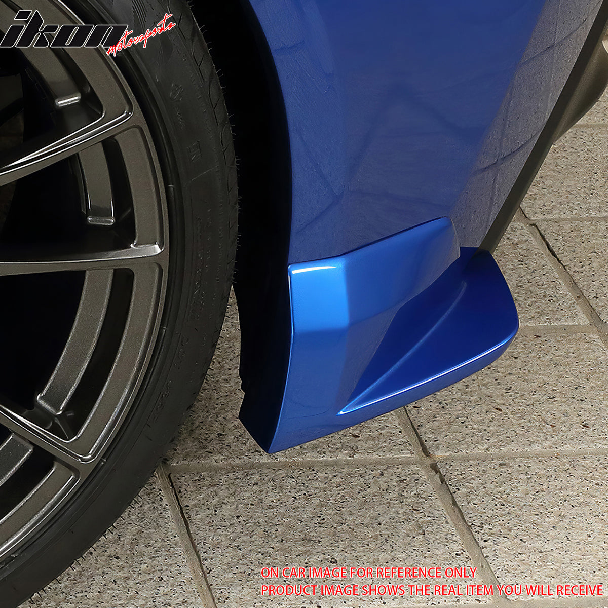 IKON MOTORSPORTS Rear Bumper Apron Spats Lip, Compatible with 2022-2026 Subaru BRZ & Toyota GR86, CS Style Unpainted Black PU Rear Lower Spoiler Winglets Side Corner Valance Splitter 2PCS Extension