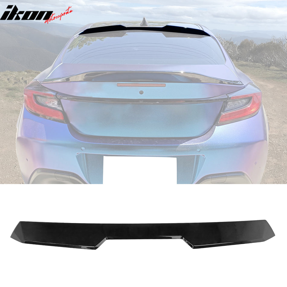 2022-2026 Subaru BRZ Toyota GR86 V Style Rear Roof Spoiler Gloss Black