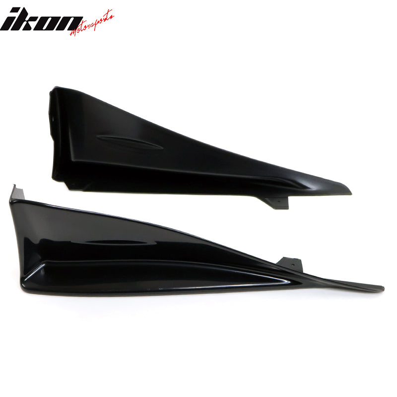 IKON MOTORSPORTS, Side Skirts Spats Compatible With 2022-2026 Subaru BRZ & Toyota GR86 Coupe 2-Door, STI Style Unpainted Black ABS Side Skirt Guard Strakes Splash 2Pieces