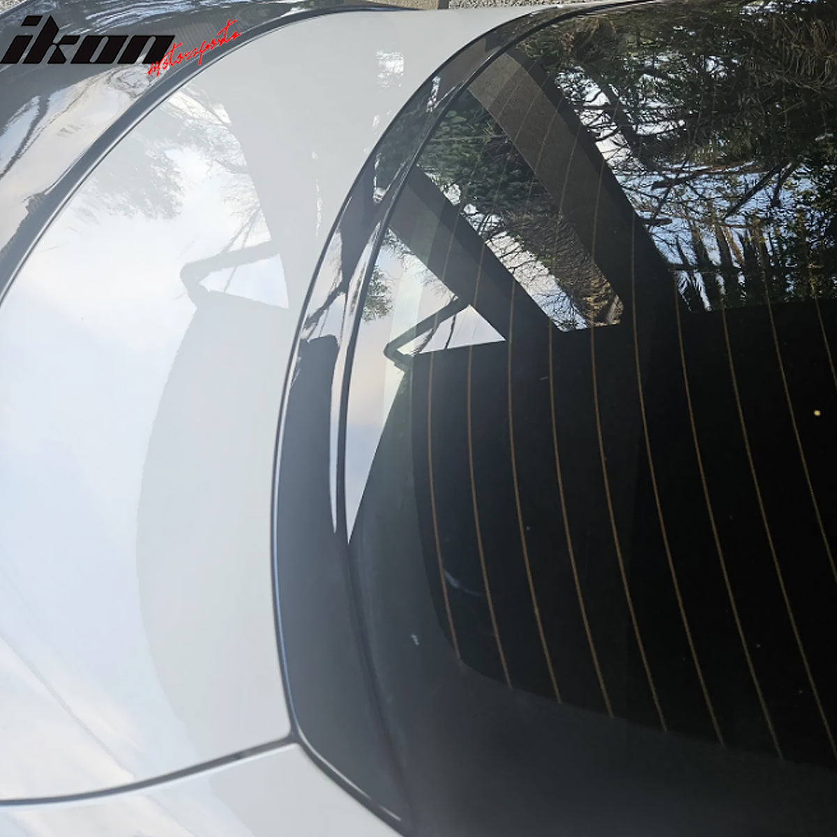 IKON MOTORSPORTS, Trunk Spoiler Compatible with 2022-2026 Subaru BRZ & Toyota GR86, D Style Unpainted Black ABS Plastic Rear Trunk Lid Spoiler Wing Lip