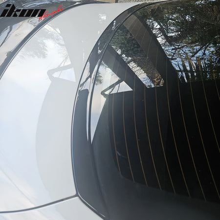 IKON MOTORSPORTS, Trunk Spoiler Compatible with 2022-2026 Subaru BRZ & Toyota GR86, D Style Gloss Black ABS Plastic Rear Trunk Lid Spoiler Wing Lip