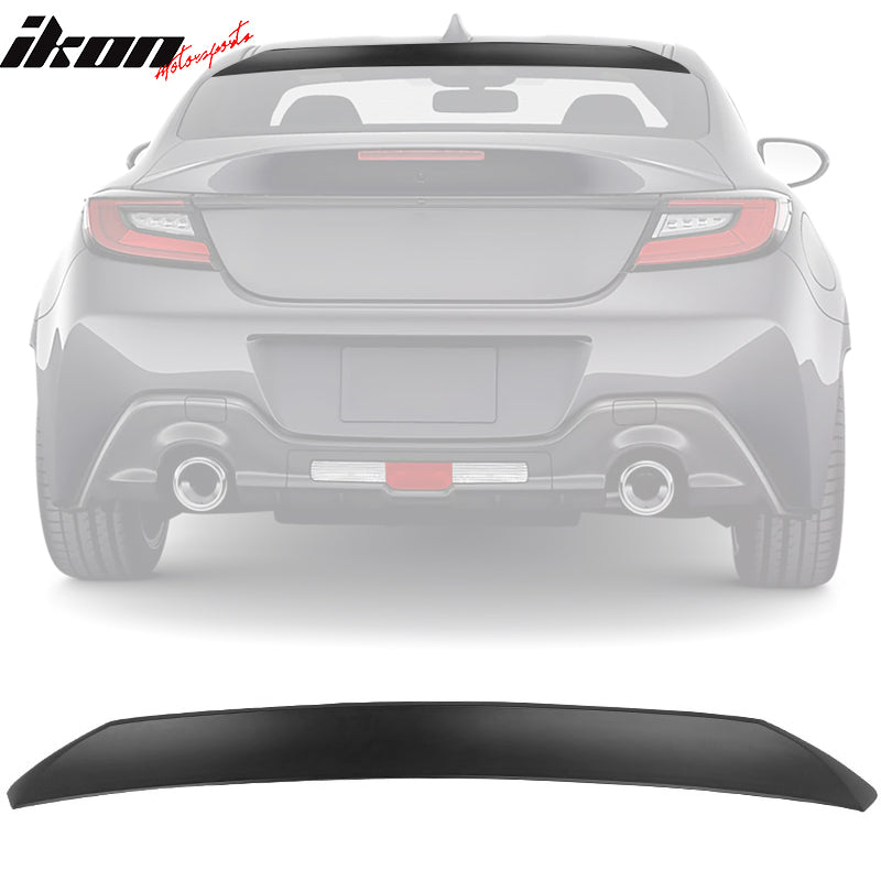 Fits 22-26 Toyota GR86/Subaru BRZ Unpainted Black IKON Roof TRD Trunk Spoiler