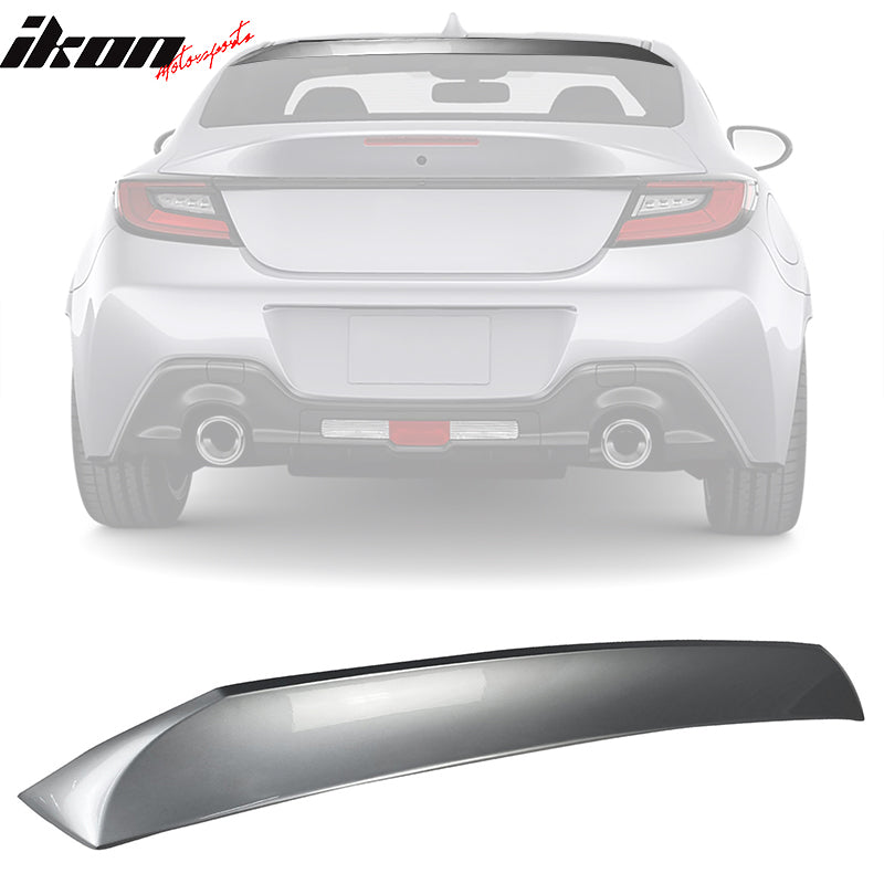 Fits 22-26 Toyota GR86/Subaru BRZ #G1U Silver IKON Roof TRD Trunk Spoiler ABS