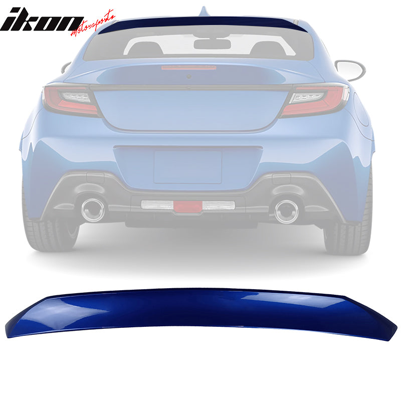 Fits 22-26 Toyota GR86/Subaru BRZ #K7X Blue IKON Roof TRD Trunk Spoiler ABS