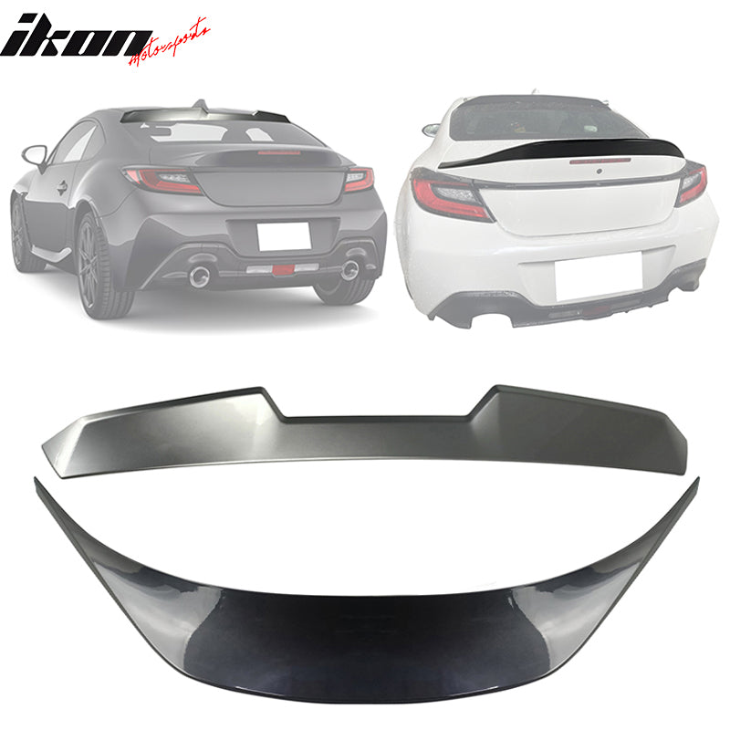 GR86,BRZグレーメタリックトランクP8Y Fits 22-26 Toyota GR86/Subaru BRZ V Roof + TRD Trunk Spoiler