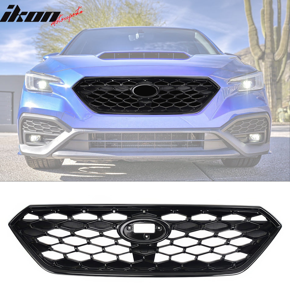 2022-2025 Subaru WRX JDM 1 Style Gloss Black Front Bumper Grille ABS