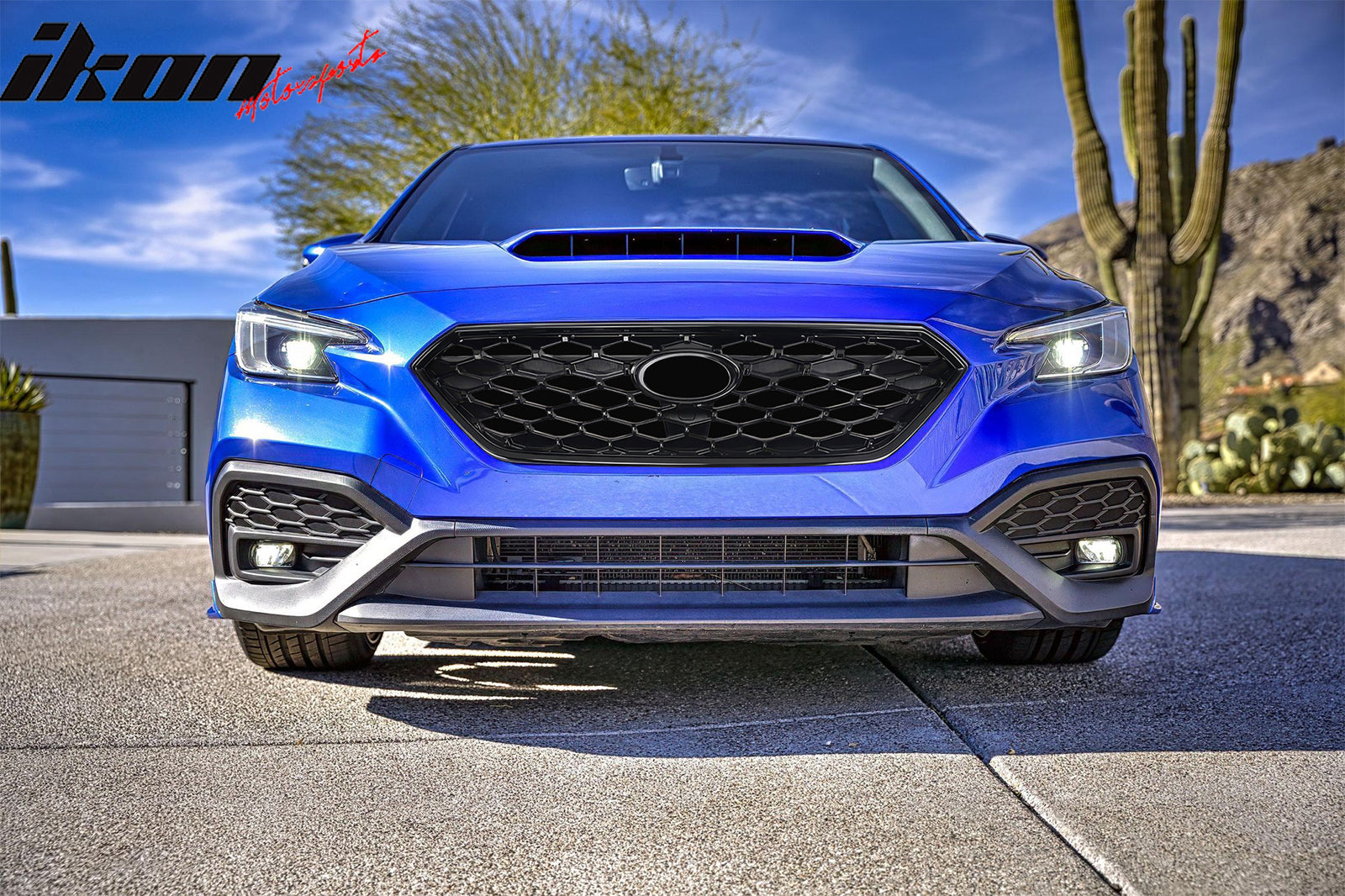 Fits 22-25 Subaru WRX JDM 1 Style Front Bumper Grille Replacement Gloss Black