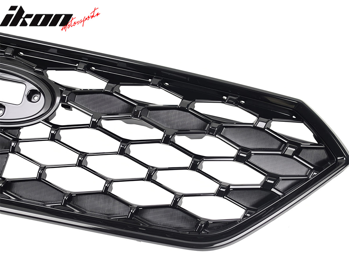 Fits 22-25 Subaru WRX JDM 1 Style Front Bumper Grille Replacement Gloss Black