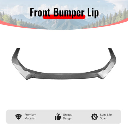 Fits 22-25 Subaru WRX IKON Front Bumper Lip Chin Splitter PP Carbon Fiber Print
