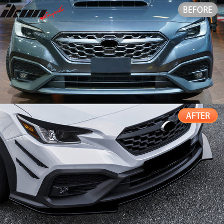 Fits 22-25 Subaru WRX IKON Front Bumper Lip Chin Splitter PP Carbon Fiber Print