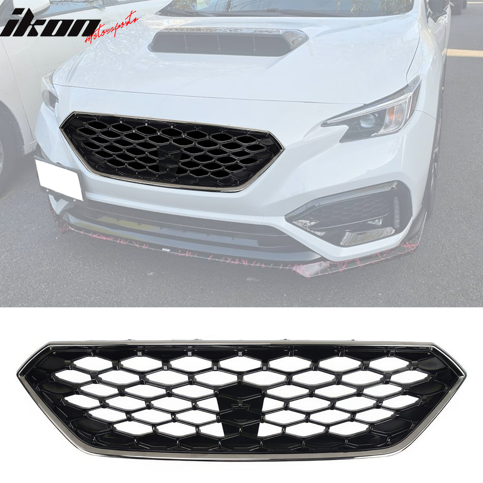 2022-2025 Subaru WRX JDM2 Style Gloss Black Chrome Frame Front Grille
