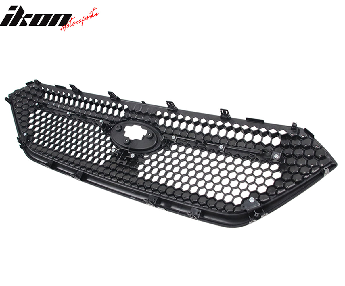 Fits 22-26 Subaru WRX Honeycomb Style Front Bumper Upper Grille ABS Gloss Black