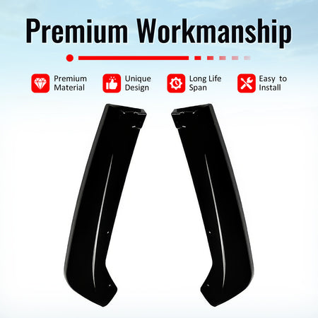 Fits 22-26 Subaru WRX Gloss Black STI Style Rear Bumper Side Corner Aprons Cap