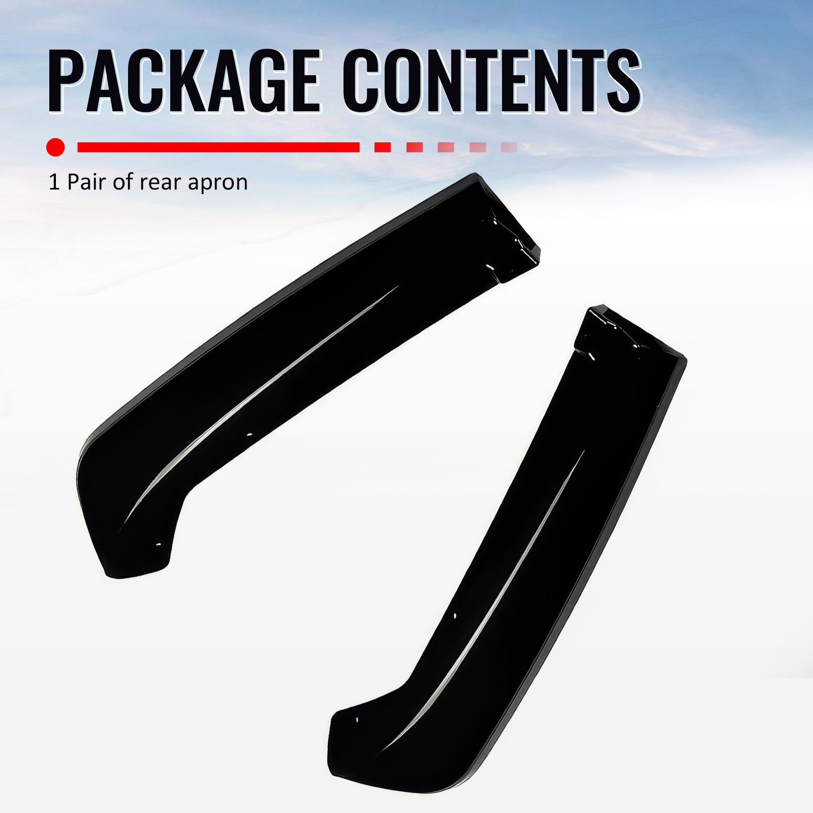 Fits 22-26 Subaru WRX Gloss Black STI Style Rear Bumper Side Corner Aprons Cap