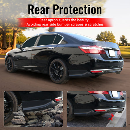 Fits 22-26 Subaru WRX Gloss Black STI Style Rear Bumper Side Corner Aprons Cap