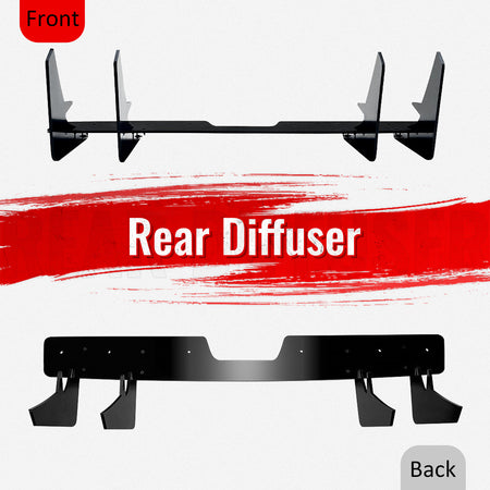 Fits 22-26 Subaru WRX IKON Style Rear Bumper Diffuser W/ 4-Fin ABS Gloss Black