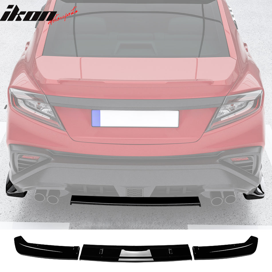 Rear Diffuser Lip for Subaru WRX 2022-2026 STI Style Gloss Black ABS 3PCS