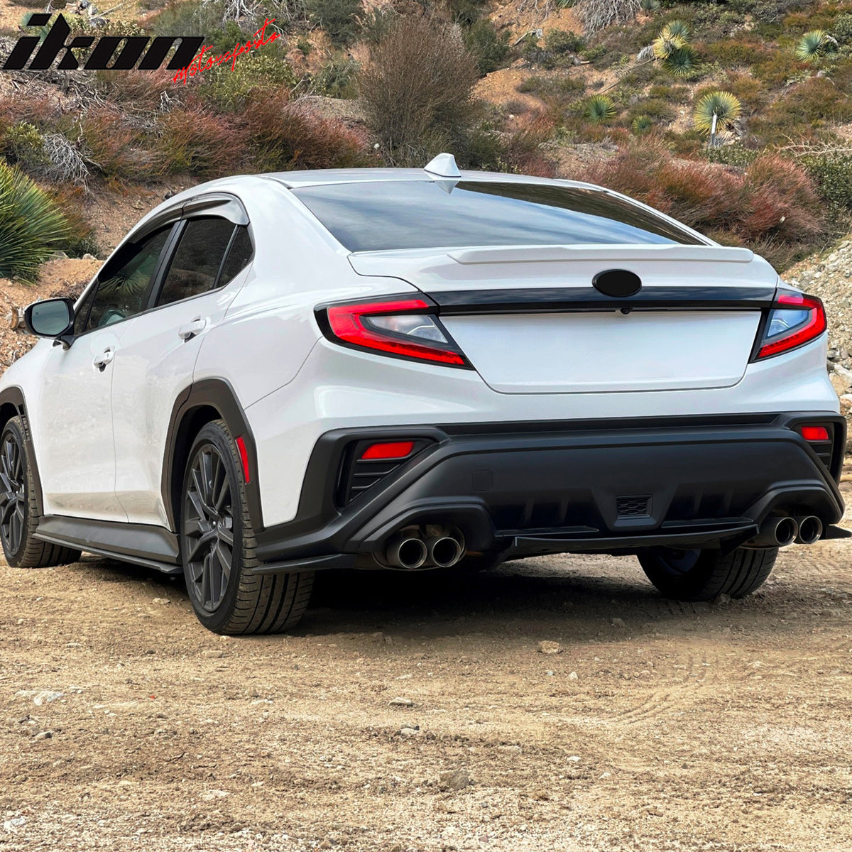 Fits 22-25 Subaru WRX STI Style Sedan 4DR Unpainted Rear Bumper Diffuser Lip PP