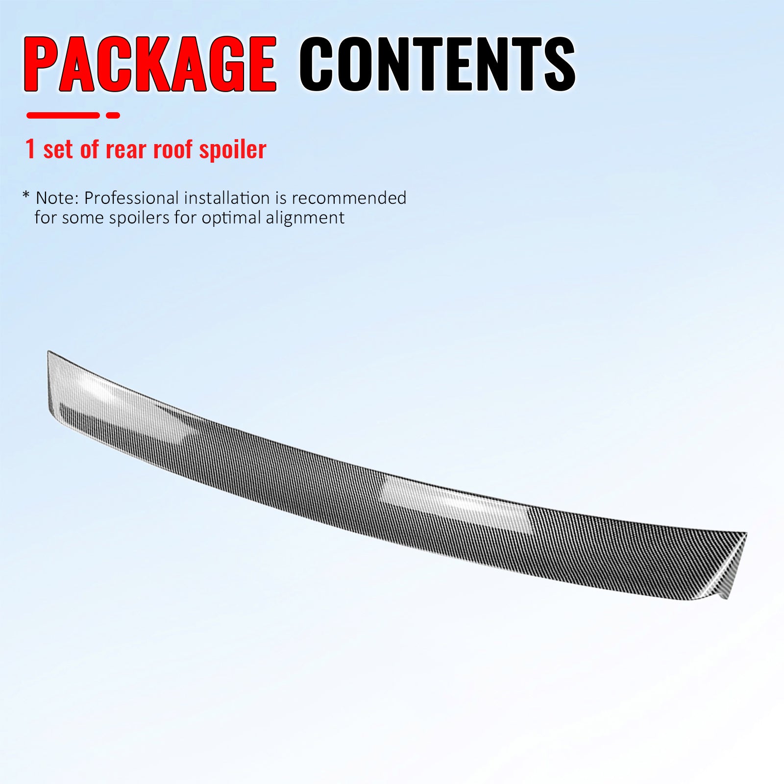 Fits 22-25 Subaru WRX IKON Carbon Fiber Print Rear Window Roof Spoiler Wing ABS