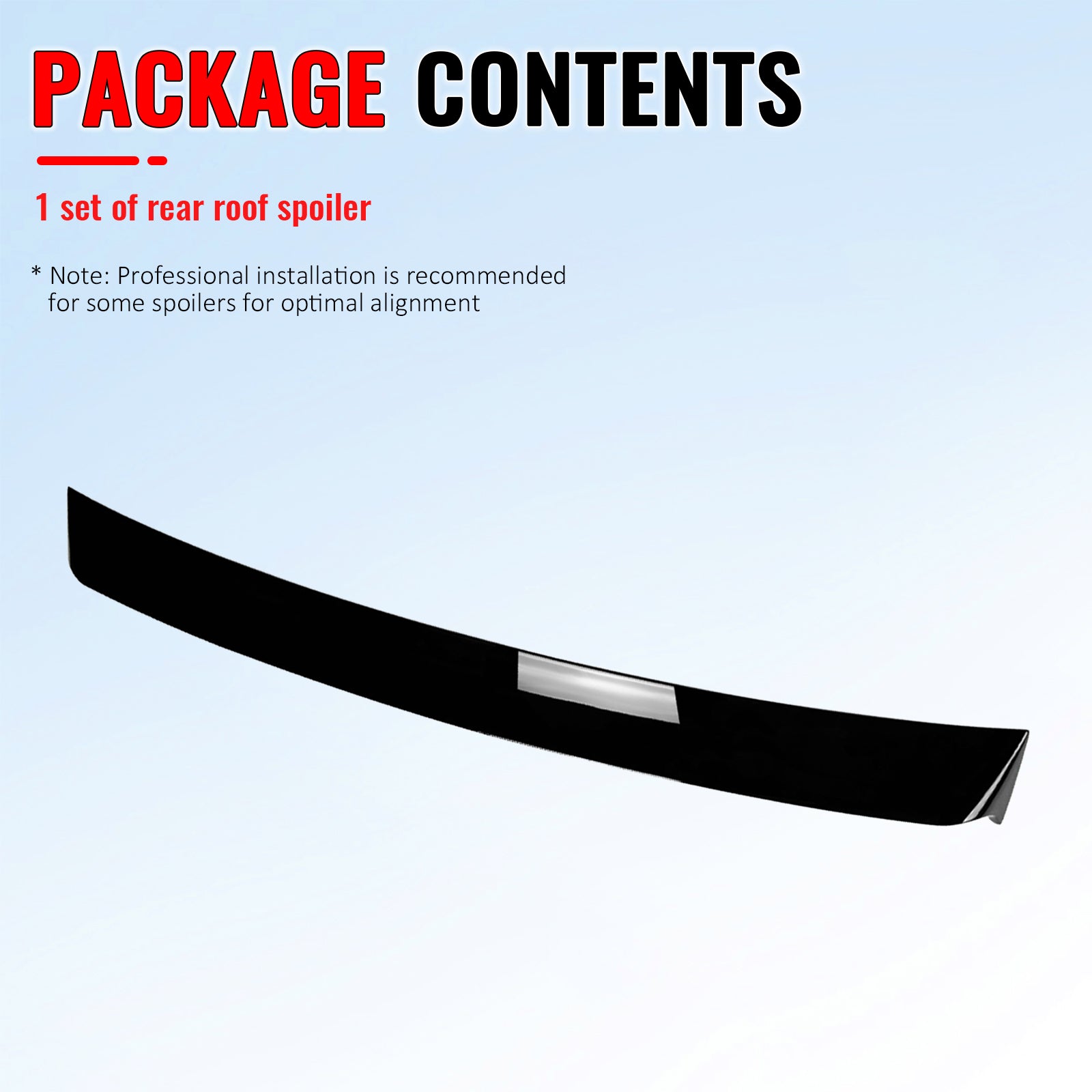 Fits 22-25 Subaru WRX 5th Gen IKON Gloss Black Rear Window Roof Spoiler Wing ABS