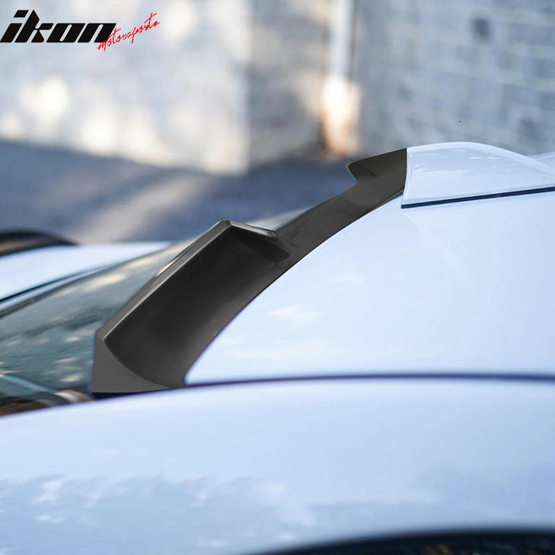 IKON MOTORSPORTS, Roof Spoiler Compatible With 2022-2025 Subaru WRX, Painted #P8Y Magnetite Gray Metallic ABS Plastic V Style Rear Window Visor Wing Lip, 2023