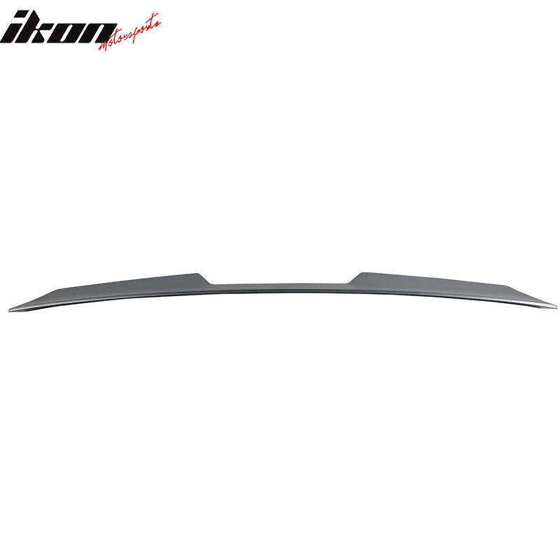 IKON MOTORSPORTS, Roof Spoiler Compatible With 2022-2025 Subaru WRX, Painted #G1U Ice Silver Metallic ABS Plastic V Style Rear Window Visor Wing Lip, 2023