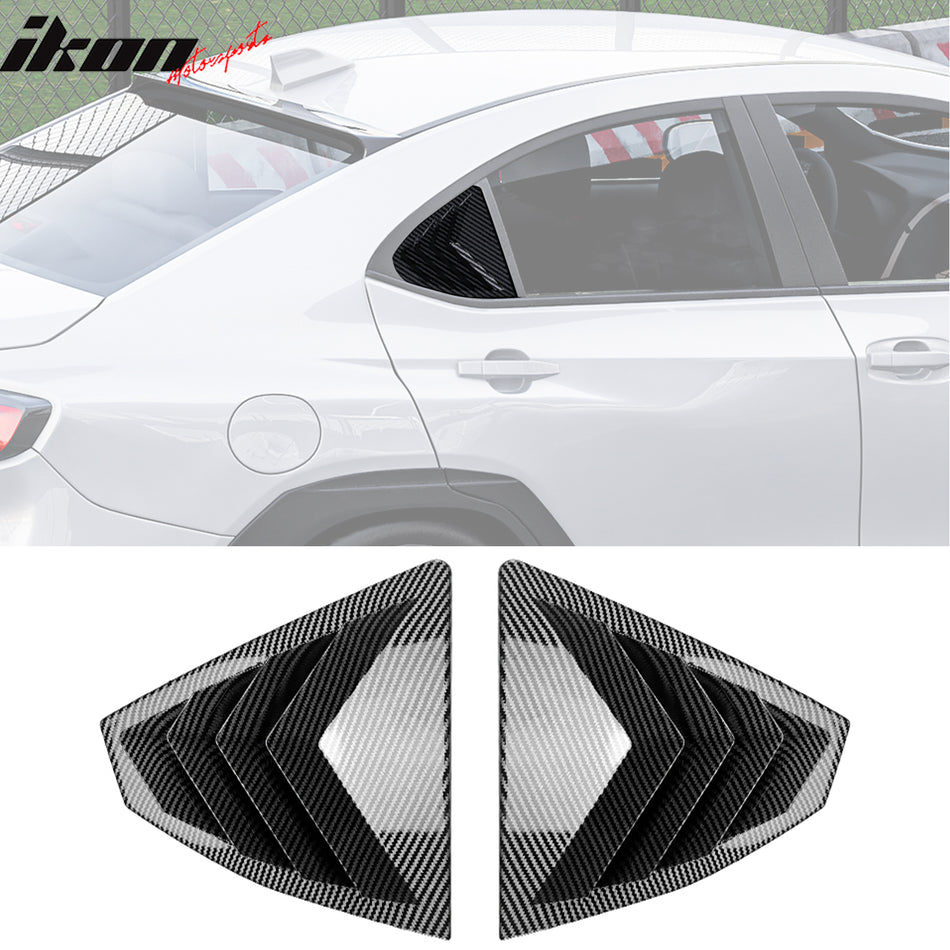 2022-2025 Subaru WRX Carbon Fiber Print IKON Side Window Louvers ABS