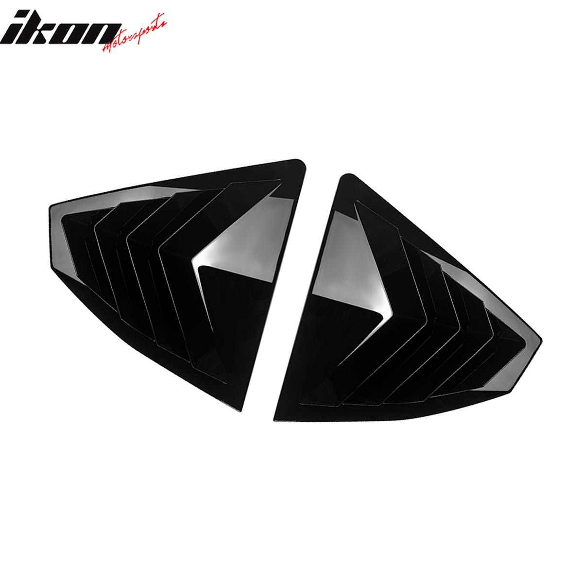 Fits 22-25 Subaru WRX IKON Style Side Window Louvers Vent Covers Gloss Black ABS