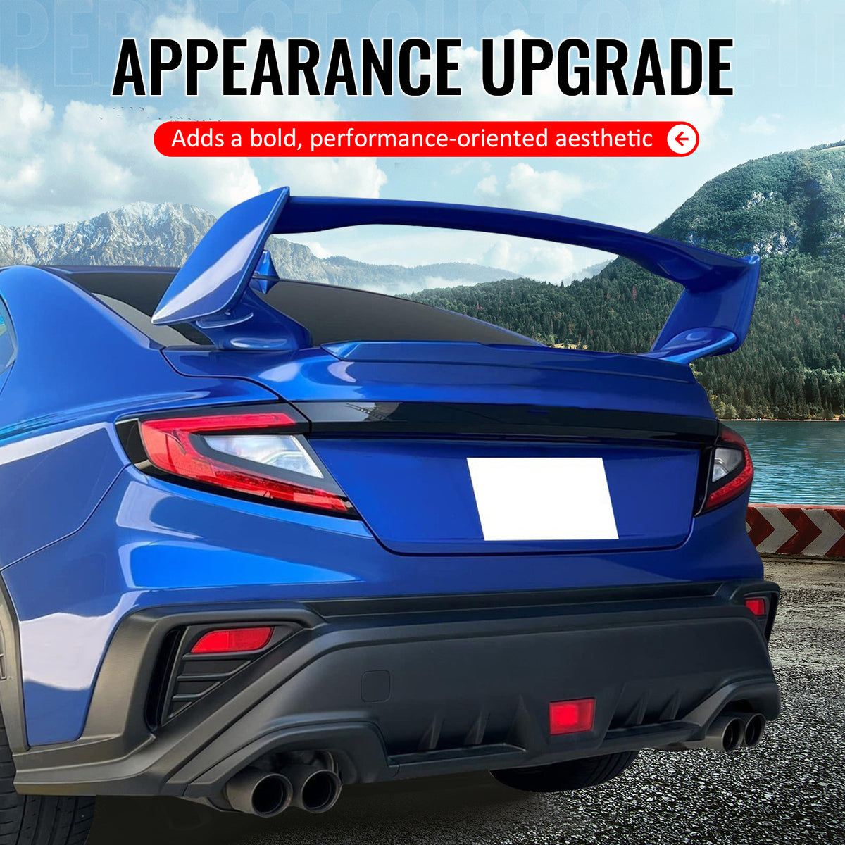 Fits 22-25 Subaru WRX 5th VB Sedan STI Style Rear Trunk Spoiler Unpainted 5PCS