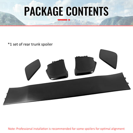 Fits 22-25 Subaru WRX 5th VB Sedan STI Style Rear Trunk Spoiler Unpainted 5PCS