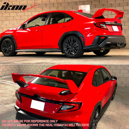 Fits 22-25 Subaru WRX 5th VB STI Style Rear Trunk Spoiler Painted #DCK Red 5PCS