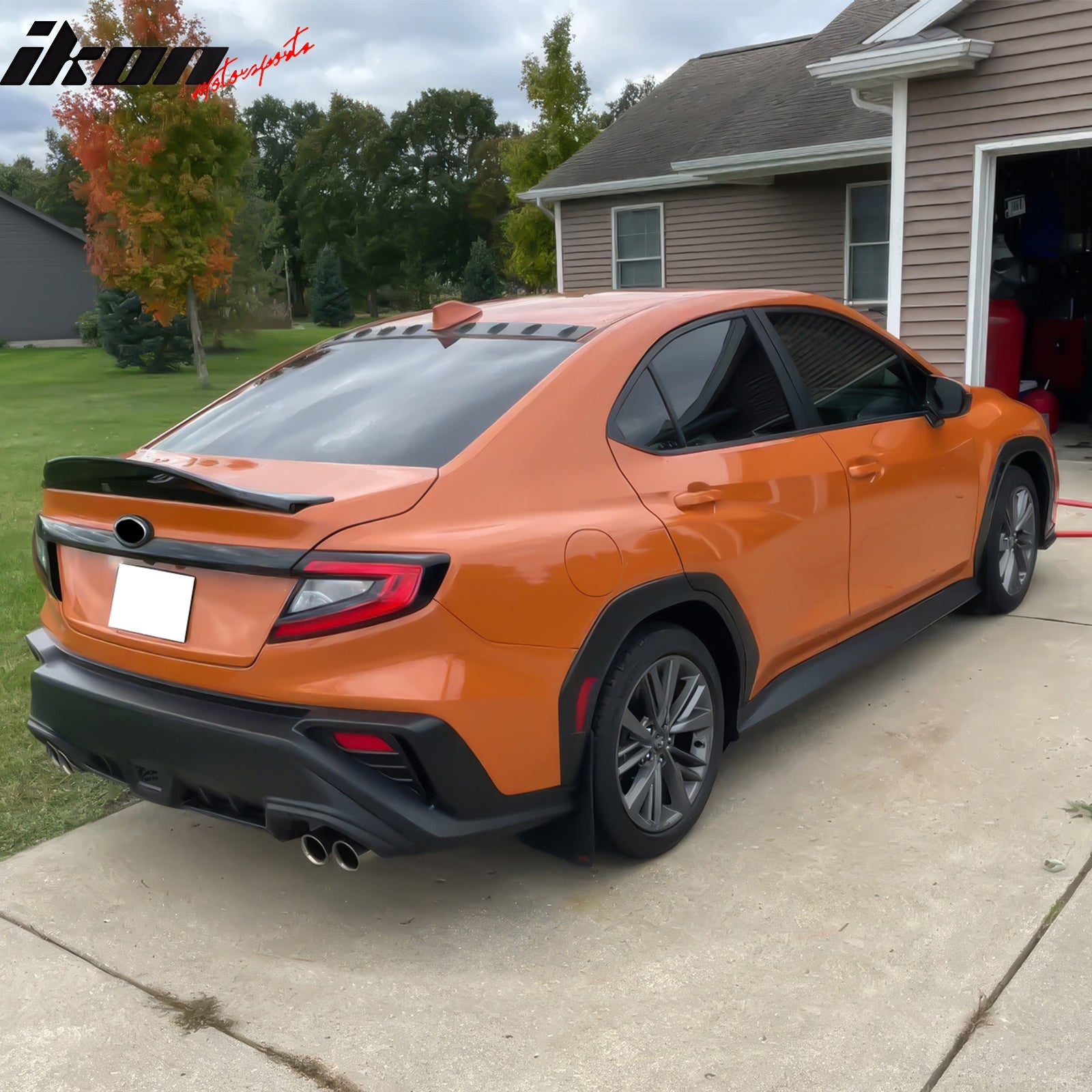 Fits 22-25 Subaru WRX 5th Sedan R Style Gloss Black Rear Trunk Spoiler Wing ABS