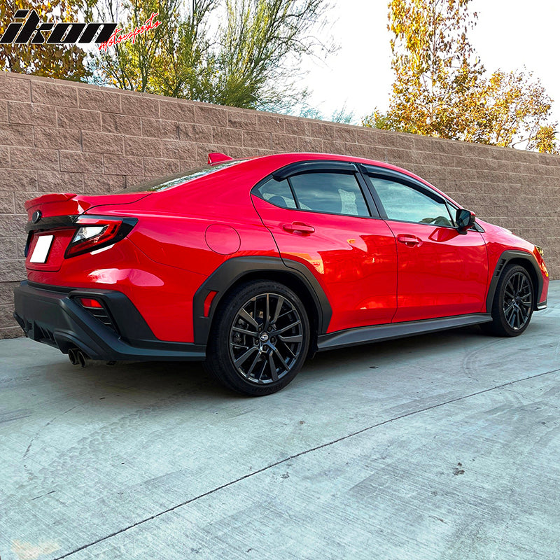 Fits 22-25 Subaru WRX 5th Window Visors Sun Rain Vent Guards Deflectors Tape-On