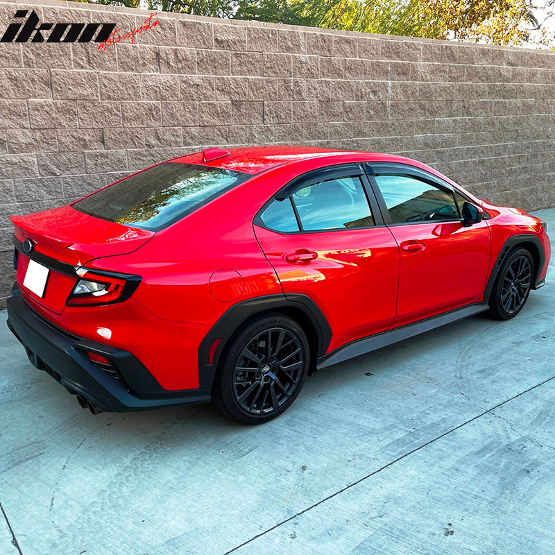 Fits 22-25 Subaru WRX 5th Window Visors Sun Rain Vent Guards Deflectors Tape-On