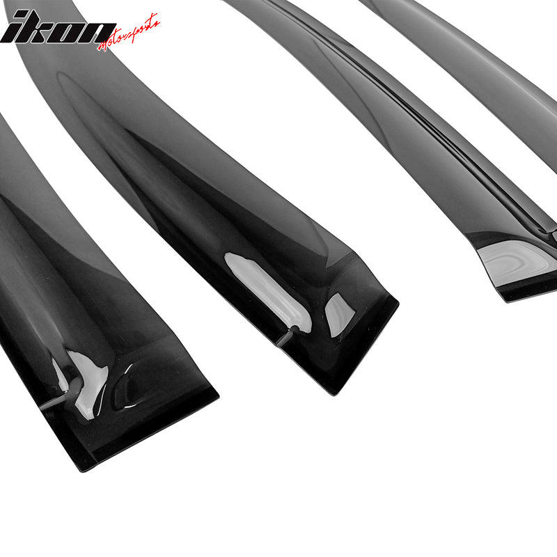 Fits 22-25 Subaru WRX 5th Window Visors Sun Rain Vent Guards Deflectors Tape-On