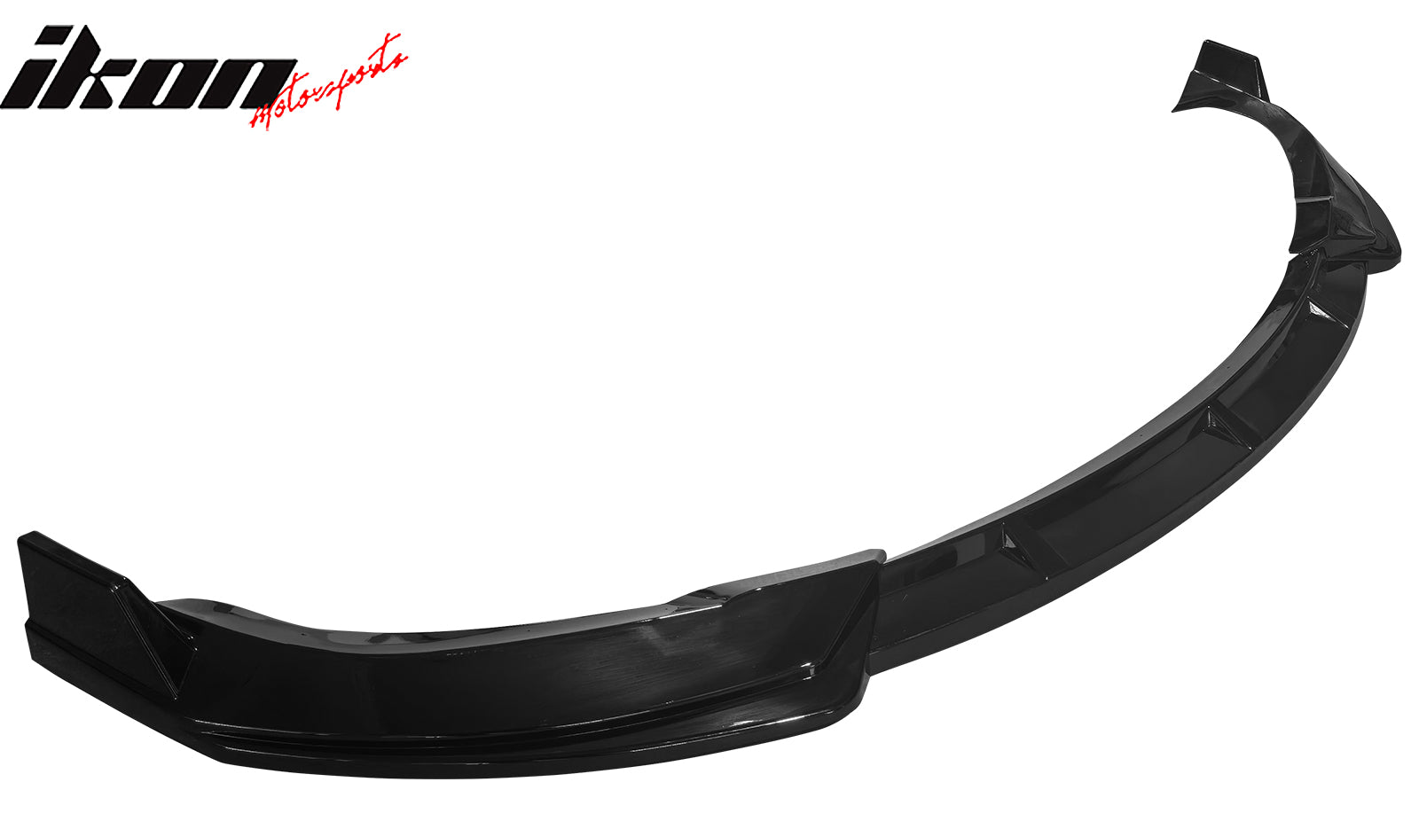 Fits 22-25 Tesla Model X IKON Style 3PCS Front Bumper Lip Spoiler Gloss Black