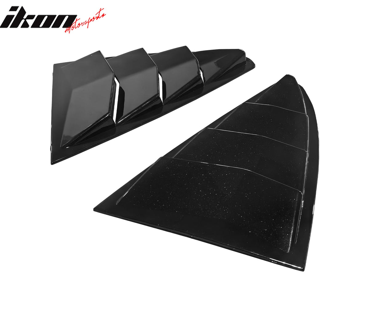 2022 - 2025 Tesla Model X IKON Style Gloss Black Side Window Louvers ABSGloss BlackIkon Motorsports