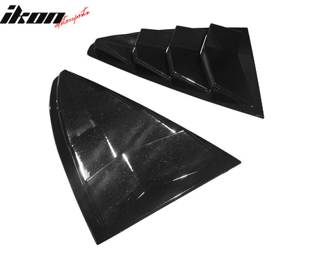 2022 - 2025 Tesla Model X IKON Style Gloss Black Side Window Louvers ABSGloss BlackIkon Motorsports