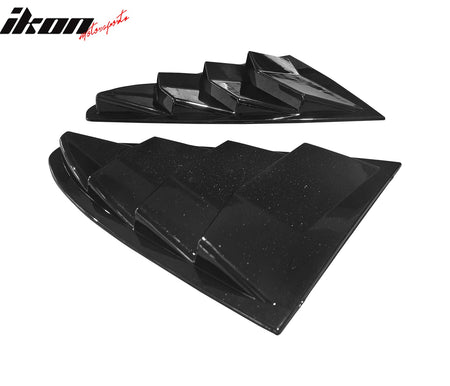 2022 - 2025 Tesla Model X IKON Style Gloss Black Side Window Louvers ABSGloss BlackIkon Motorsports