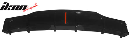 Fits 22-25 Tesla Model X IKON Style Rear Bumper Lip Diffuser W/LED Gloss Black