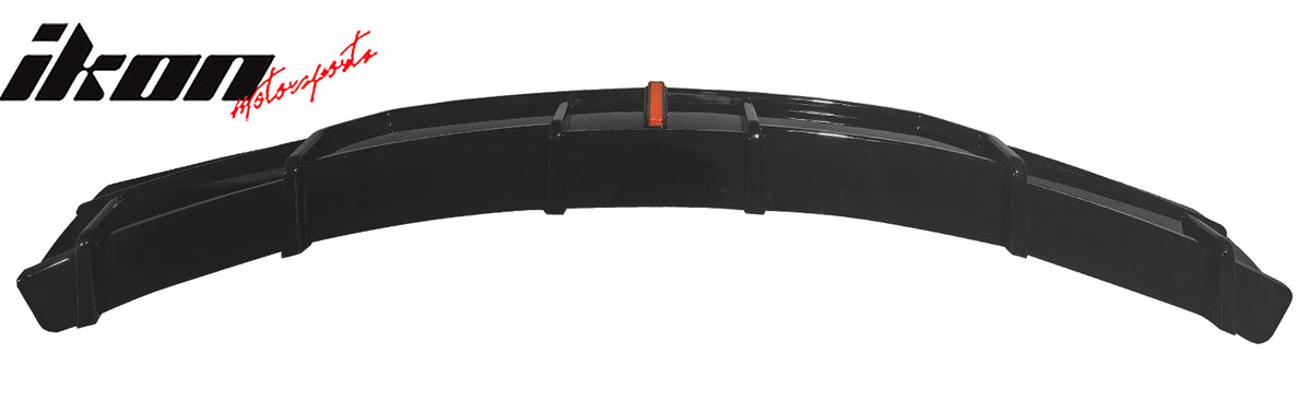 Fits 22-25 Tesla Model X IKON Style Rear Bumper Lip Diffuser W/LED Gloss Black