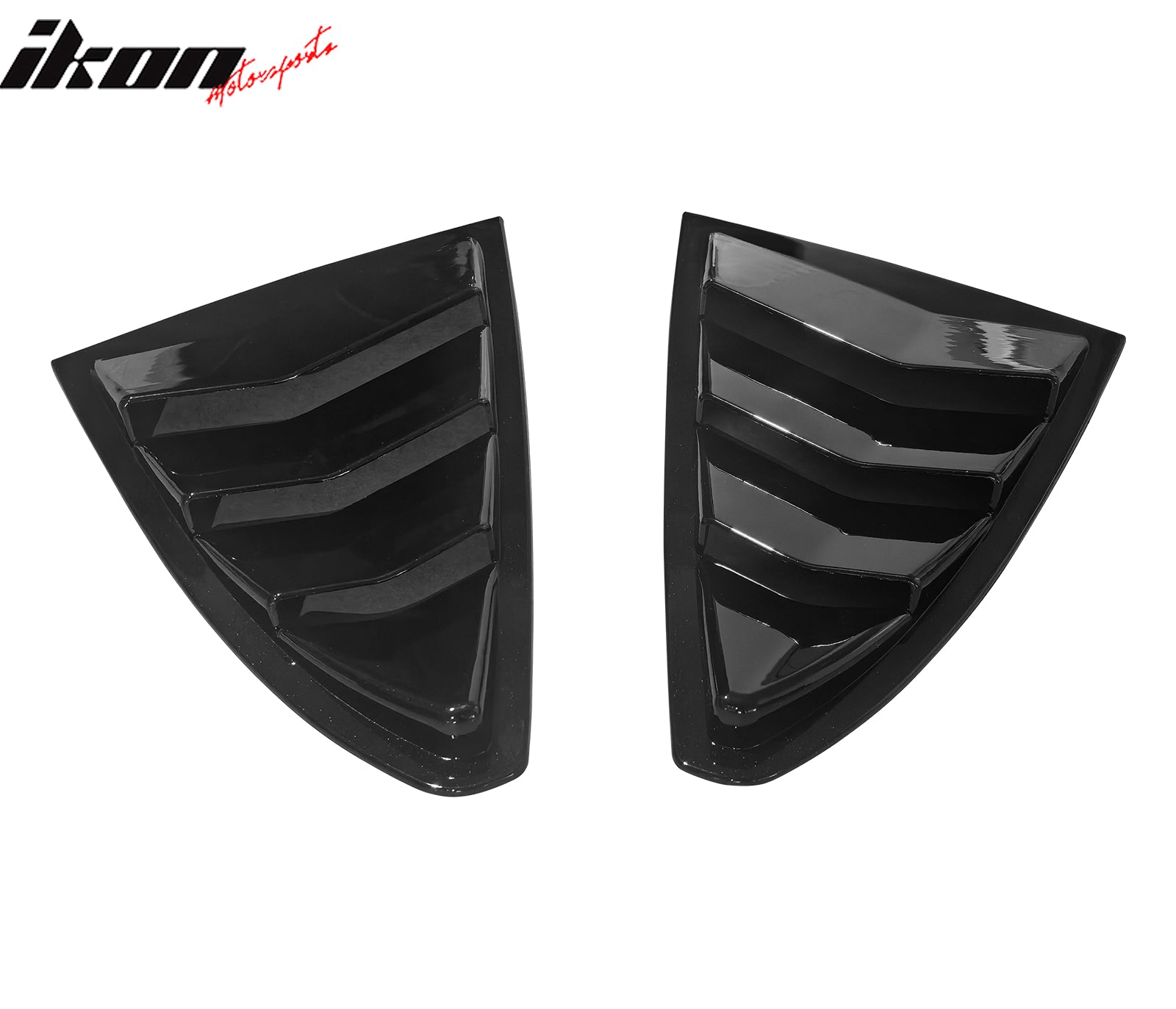 Fits 22-25 Tesla Model X IKON Style 2PCS Side Window Louvers Scoop Gloss Black