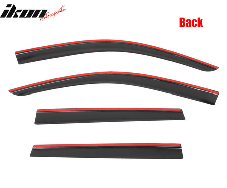 2022 - 2025 Toyota Corolla Cross Low Profile Style Tape on Window VisorsIkon Motorsports