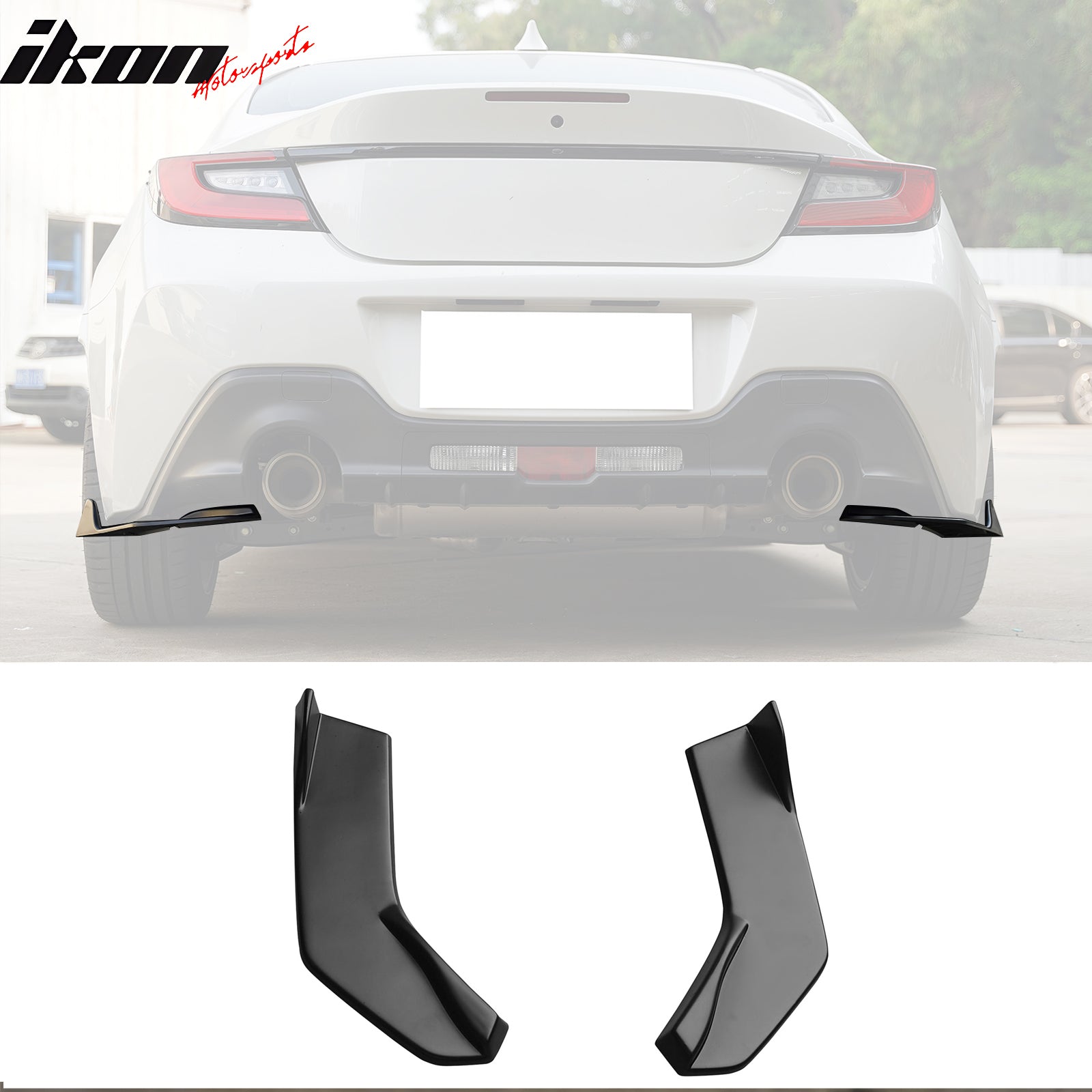 Fits 22-26 Toyota GR86/Subaru BRZ IKON Style Rear Bumper Aprons